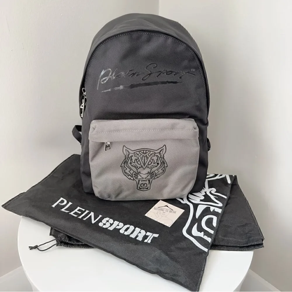 PHILIPP PLEIN SPORT Backpack Grey Black Designer